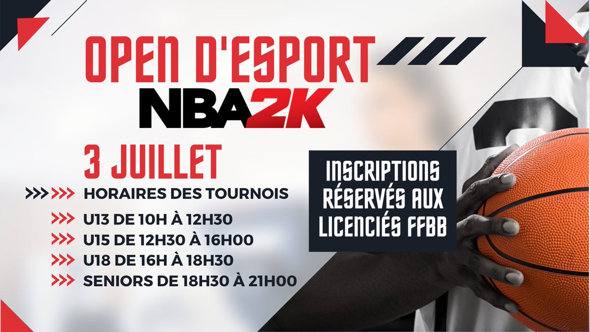 🏀OPEN D'ANJOU - <a href="/BasketCd49/">Basket Maine-&-Loire</a>

Nous avons le plaisir d'organiser ce week end lors de l'Open d'Anjou de basket un tournoi Esport pour tous les licenciés #FFBB !

Cet événement est gratuit et vous pouvez vous inscrire via le lien suivant : toornament.com/fr/tournaments…

#SportAngers