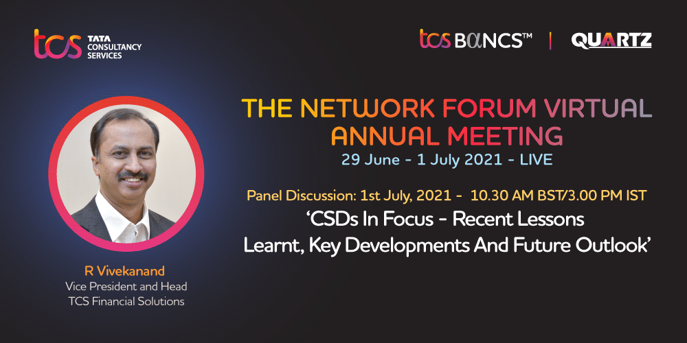TCS_BaNCS's tweet photo. R. Vivekanand, VP and Head, TCS Financial Solutions, will be part of a panel discussion on '#CSDs In Focus - Recent Lessons Learnt, Key Developments And Future Outlook’, today at the 
@TheNetworkForum
 #AnnualMeeting 2021. 

Read more here https://t.co/BanxurawvY https://t.co/D1nriUCFKl
