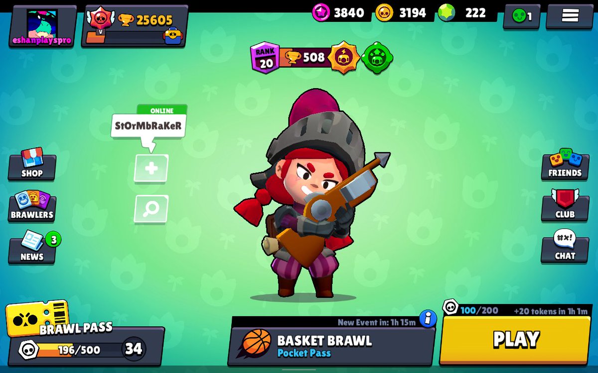 eshanplays's tweet photo. My first star points skin dark knight Jessie @OrangeJuice @Paula_Supercell @BrawlStars #BrawlStars https://t.co/RWtoG86KLb