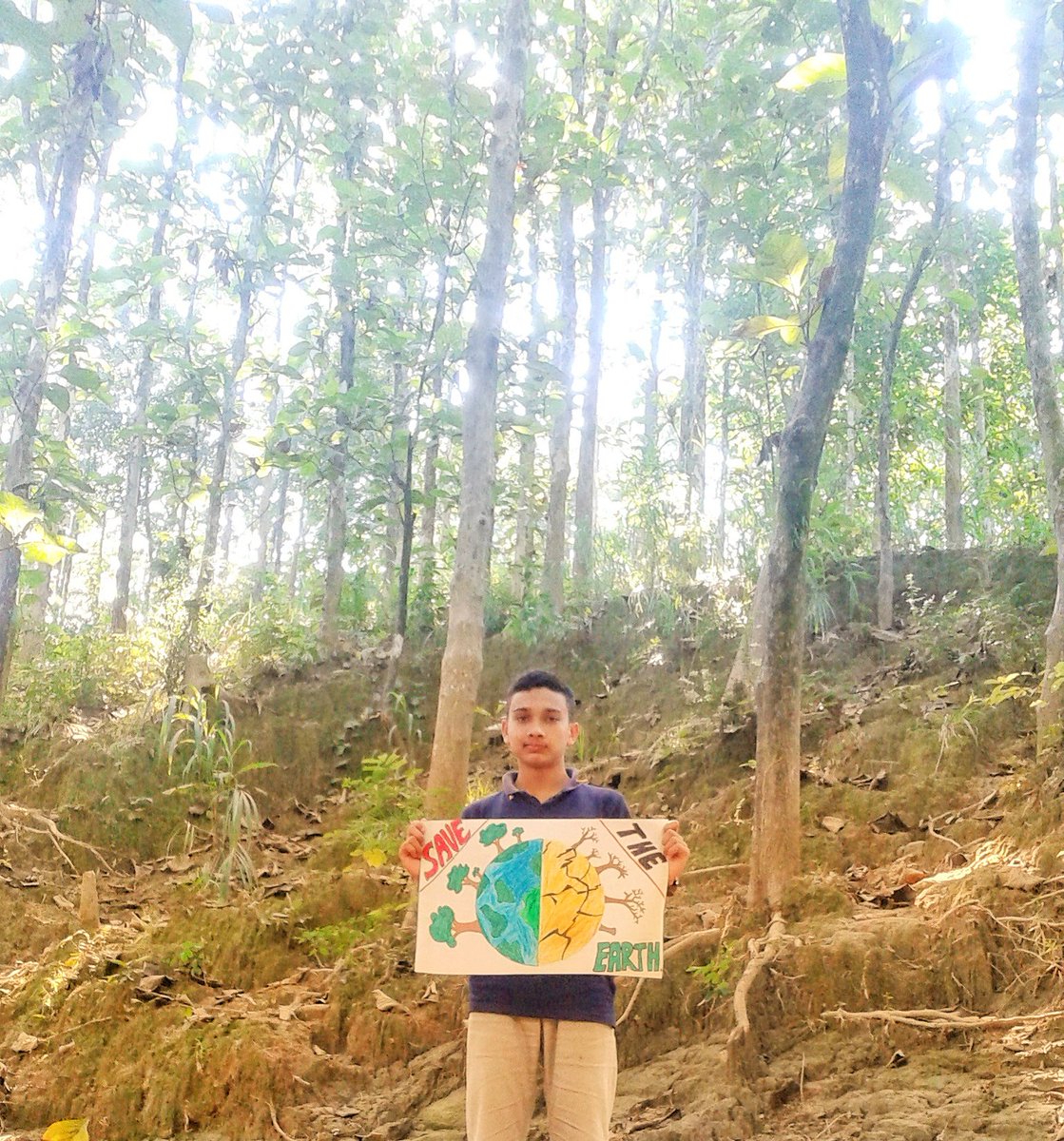 sajjadchy90's tweet photo. Due to #deforestation, the amount of forest land in #Bangladesh has come down to 10 percent. It is very important to make the world aware to stop deforestation. If we are not more aware now, we will lose our whole forest. @FFFinBD @shah_farhad @SaleemulHuq @GretaThunberg @UNEP https://t.co/x1Gs5zDy5p