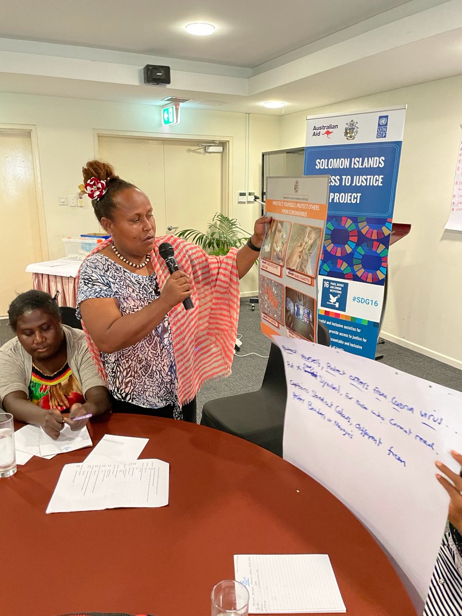 UNDP_Solomons's tweet photo. The Solomon Islands #A2J project convened a multi-sectoral communications workshop in partnership with the #MJLA & #PWDSI to ensure people with disabilities can participate equally & effectively when accessing justice services. 🙏 for @dfat support.
👉https://t.co/nDujVKRuI0 https://t.co/J7bE6KAvFs