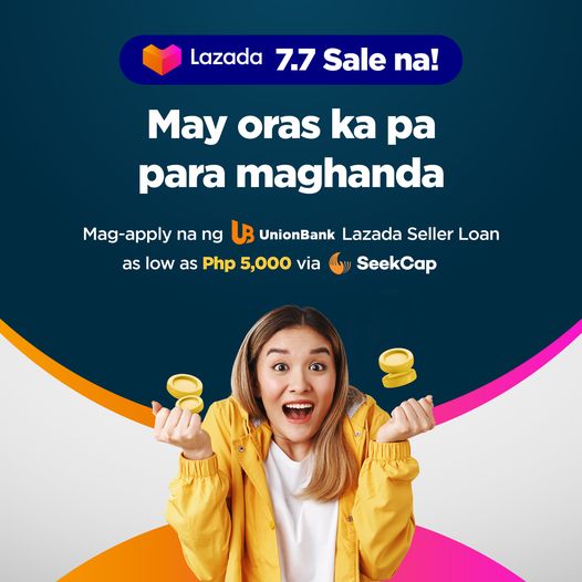 Are you ready for the Lazada 7.7 sale? May kulang pa ba sa inventories mo pero wala ka nang budget? Pwede ka pang umabot! Mag-apply na ng business loan as low as Php 5,000 sa UnionBank via SeekCap! Click this link to apply bit.ly/Henyosabusines…
#SeekCapPH #businessloans #Lazada