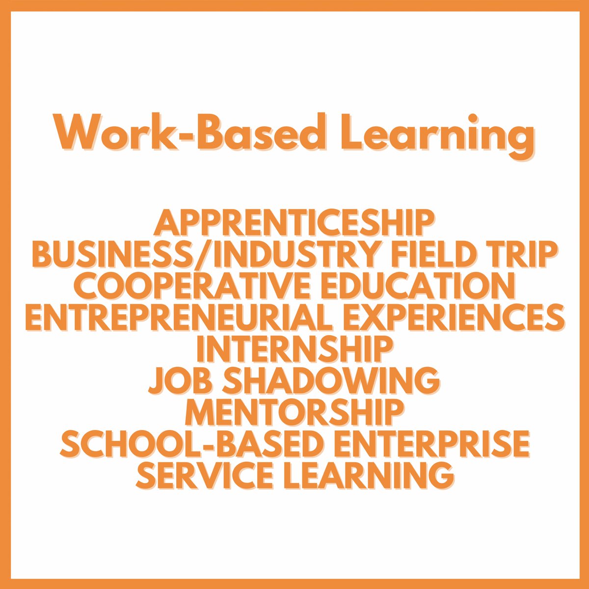 It’s #workbasedlearningWednesday and we are talking all about work-based learning experiences! Check out all these different types of #CTEforNCwbl. #CTEforNC #wbl