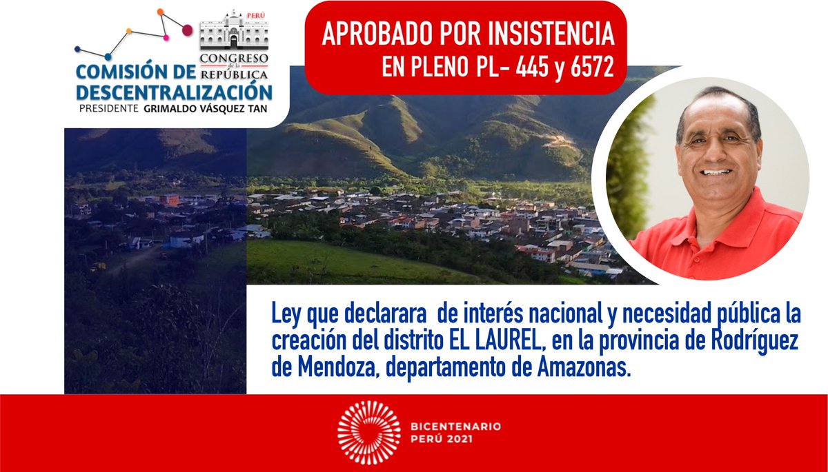comision_descen's tweet photo. #ElLaurel #Amazonas
#ComisiónDeDescentralización #GrimaldoVásquezTan
@GoreAmazonas @congresoperu https://t.co/bnxiPBT6Or