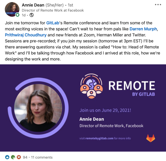 It's a WRAP! 🎉 #REMOTEbyGitLab exceeded my every hope and expectation. 

Those who missed us live can watch every single session on <a href="/gitlab/">🦊 GitLab</a>'s YouTube channel.

It's a masterclass and a peek into the future 🔭

youtube.com/c/Gitlab/playl…