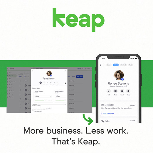 Spend less time on mundane tasks and more time focusing on growing your business. For a limited time (until 30th June), save 50% off your first 3 months with Keap!  
Get off here: saveweeks.com/keap to learn more or sign up now. #smallbusiness️️️