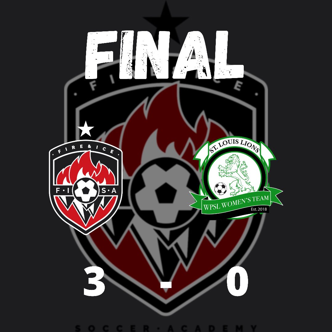 fireandicewpsl's tweet photo. Thatβs a WINNER! We defeat @STLLionsWPSL 3-0 with a hat trick π§’ from @mlitzs, and a shutout from keeper @baileeyreddeen & our back line! We also added a few hundred dollars to the #prideraiser π for scoring 3οΈβ£ goals! π₯π§β½οΈ https://t.co/416zw93dvD