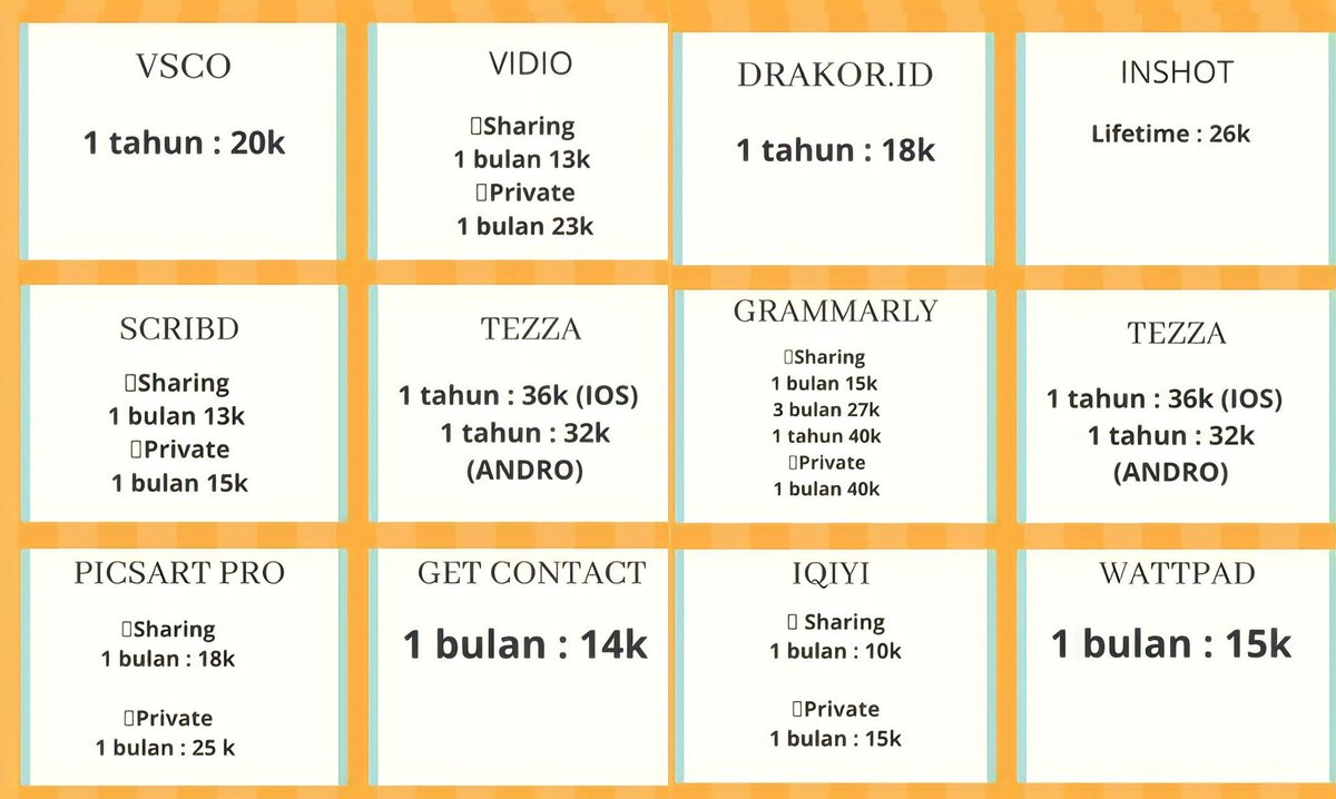 Haloo! @tergwemas jual aplikasi premium nih 💫
murce lagi 😬

✅legal, aman
✅bergaransi
✅trusted🥰
✅langsung diproses

💌 testi ada di pinned ya
💌 order by dm / wa wa.me/6281212820557
💌 payment by DANA/GOPAY/SPAY/OVO/ BCA 

306.