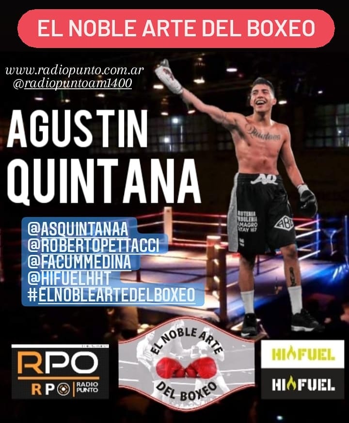 Se viene #elnobleartedelboxeo 22hs por <a href="/RadioPunto1400/">Radio Punto AM 1400</a> 

#Hoy 
🇦🇷 Programa homenaje a Sergio Victor Palma con el maestro Alberto Zacarías

🥊 Agustin Quintana campeon ligero latino <a href="/WBCBoxing/">World Boxing Council</a> 

🎙 <a href="/RobLeyenda/">Roberto Pettacci</a> <a href="/facummedina/">Facundo Medina</a> 

#boxeo #boxing #boxer #sergiovictorpalma #Argentina