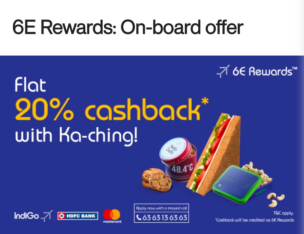 DD9416's tweet photo. What a great Offer by #kaching . 
Use your #kaching card and  get cashback along with 6e Rewards point.  #indigo6e  #savewithkaching #6ERewards @IndiGo6E https://t.co/jFjbj3uuxl