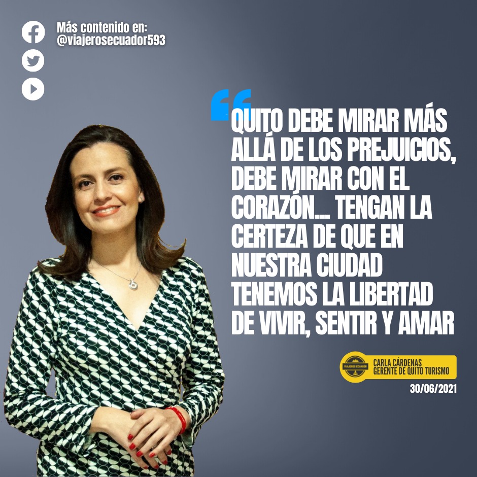 viajerosec593's tweet photo. Carla Cárdenas, gerente de #QuitoTurismo ratifico el trabajo de la capital para convertirse en destino diverso para la comunidad #LGTBIQ 
¿Qué piensas al respecto? 🤔 https://t.co/xo3D3xjQqS