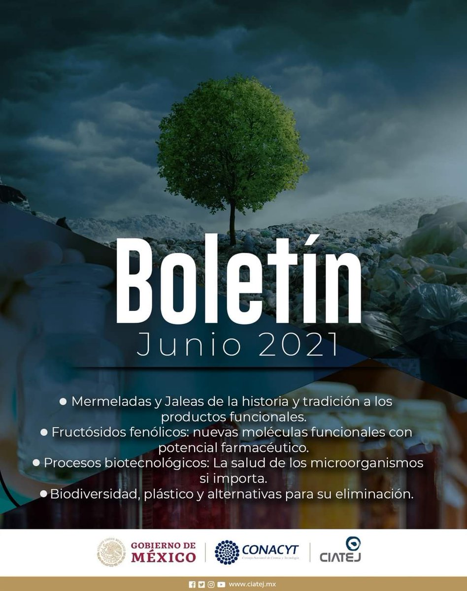 CIATEJ's tweet photo. #Entérate de las #noticias más relevantes generadas en el #CATEJ durante el mes de junio.
✅ https://t.co/dpYOB4TlIc
#CienciaPorMexico https://t.co/9KpezWqzPr