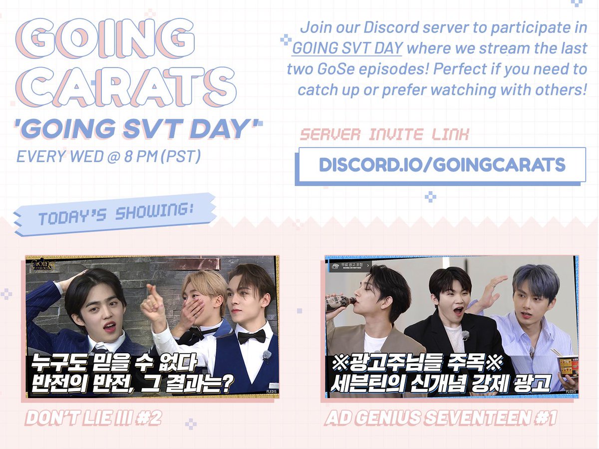 goingcarats's tweet photo. [DISCORD] GOSE DAY ☆ 06/30
Come join us on at 8PM PST to watch the recent GoSe episodes! Check the 'events' channel in our server for more details. ♡
⇨ https://t.co/x8WOxiUbu4 https://t.co/aspH2GEPr3