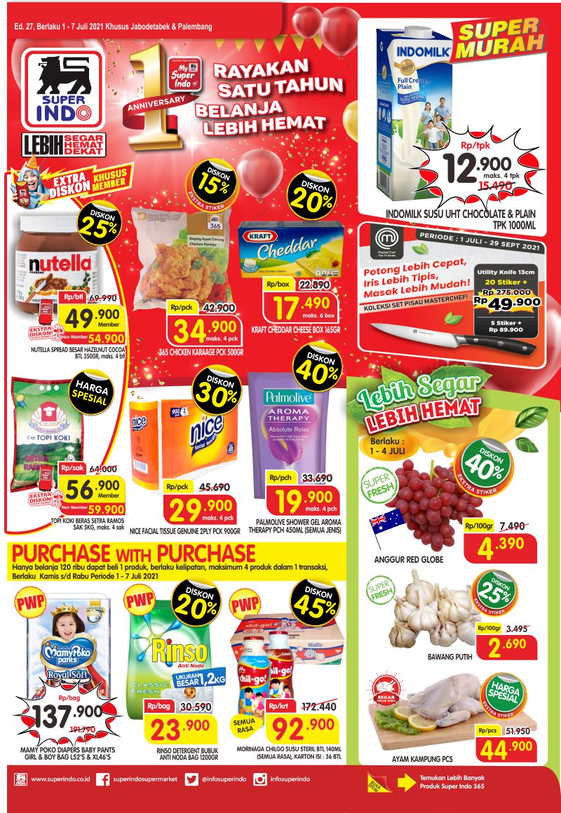 InfoSuperIndo's tweet photo. Semakin untung berbelanja dengan Katalog Super Hemat! (Edisi 1 -7 Juli 2021)

Info Katalog lengkap, klik: https://t.co/2cPAzUXvXz

Ayo retweet info promo katalog ini, Super Indo Shoppers!

#SuperIndo #SuperIrit #SuperHemat #SuperSegar #InfoPromo https://t.co/LDbbGVmWj6