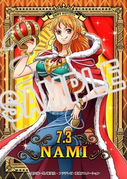 麦わらストア　ワンピース　　輩ブロマイド　バースデー　ナミ　ジャンプ E5LZ2RTVcAQElf-?format=webp&