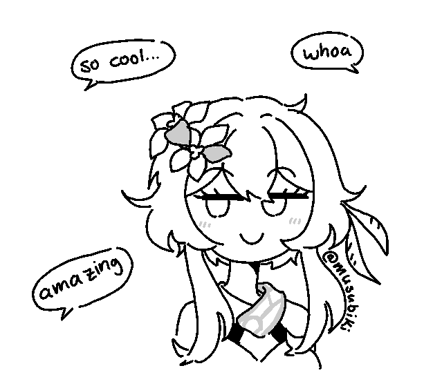 [genshin] anyway heres my redraw of smug lumi 🥰 