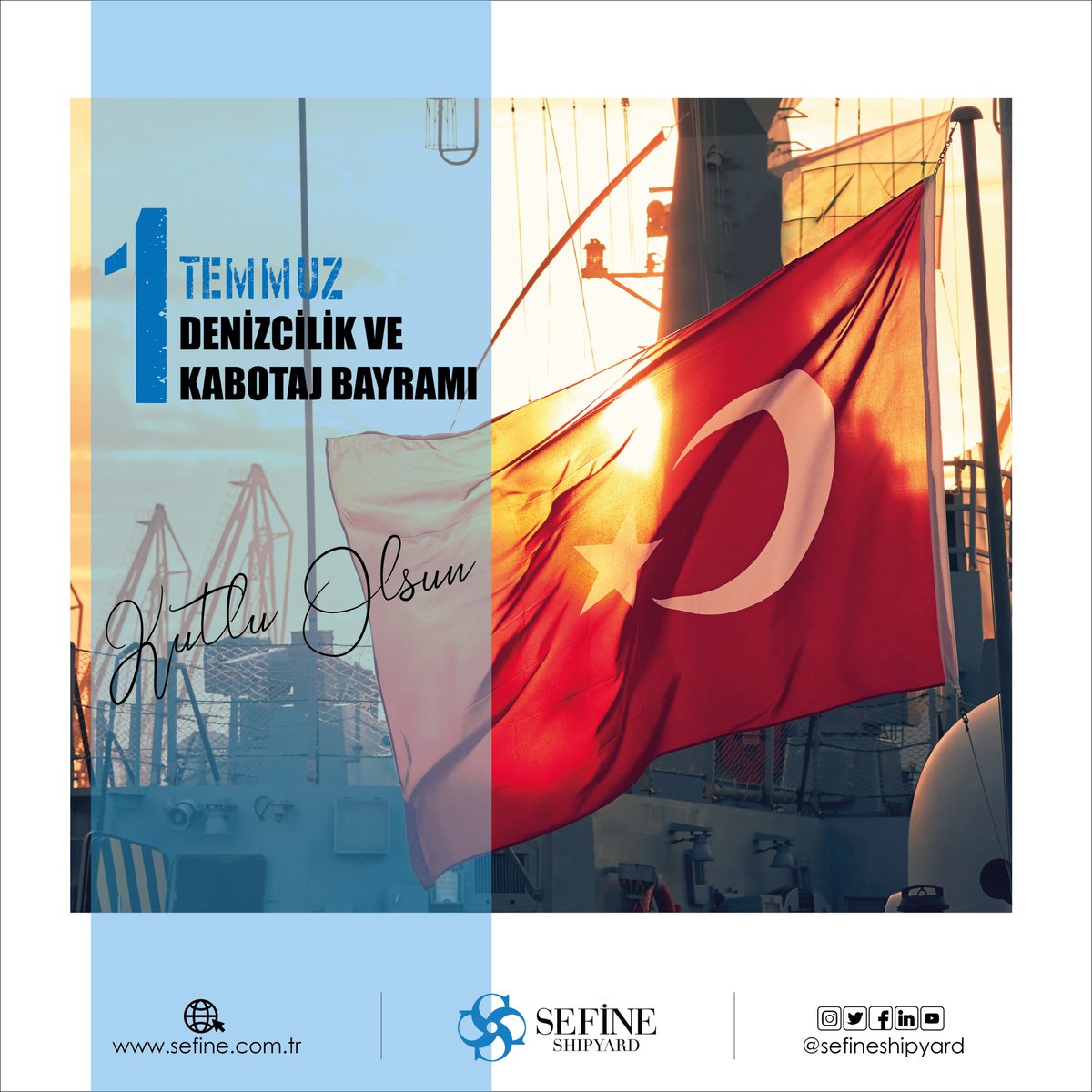 1 Temmuz Denizcilik ve Kabotaj Bayramı Kutlu Olsun! 🚢

#kabotajbayramı #kabotaj #1temmuz #denizcilik #bayram #sefine #sefineshipyard