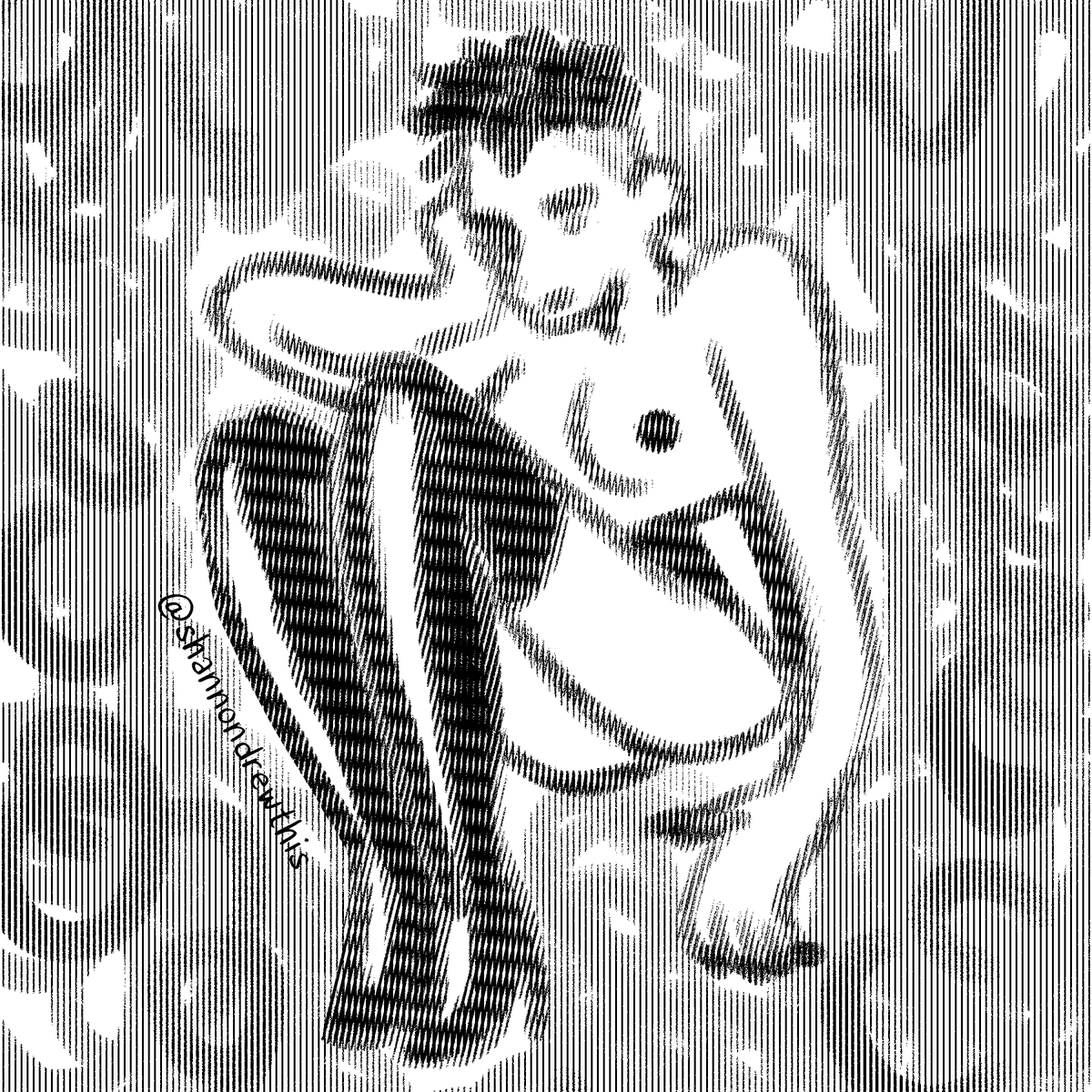 Playing with manga brushes tonight. 