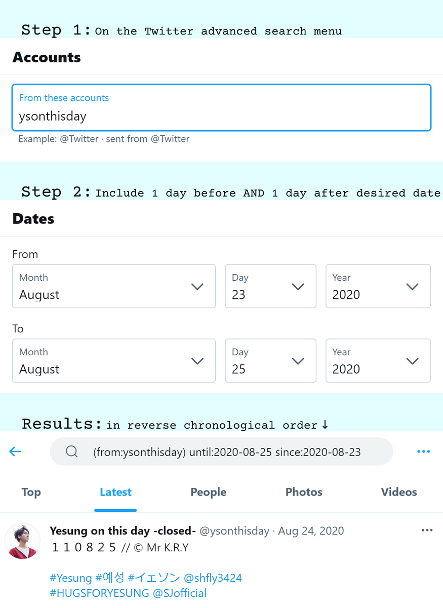ysonthisday's tweet photo. If you want to revisit a day to retweet pics I've posted on @.ysonthisday, follow these steps to use the Advanced Search feature on Twitter! 👇

https://t.co/SqtK4q8sEA https://t.co/JWc5JszYyh