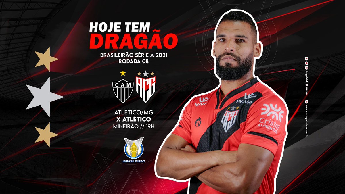 VAMOS EM BUSCA DOS TRÊS PONTOS! É DIA DO DRAGÃO! 🇹🇹🔥⚽
⠀
⚽ Atlético-MG x Atlético Goianiense
🏆 <a href="/Brasileirao/">Brasileirão Betano</a> Série A
⌚ 19h00
🏟 Mineirão
📺 <a href="/canalpremiere/">Premiere</a>
⠀
#CAMxACG #Dragão