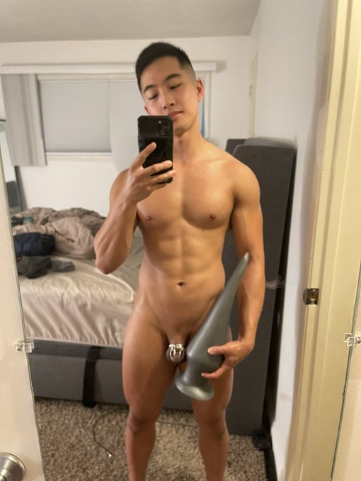 The longer I stay locked the bigger my toys get. Can&rsquo;t wait to see the gaping hole that slink makes of