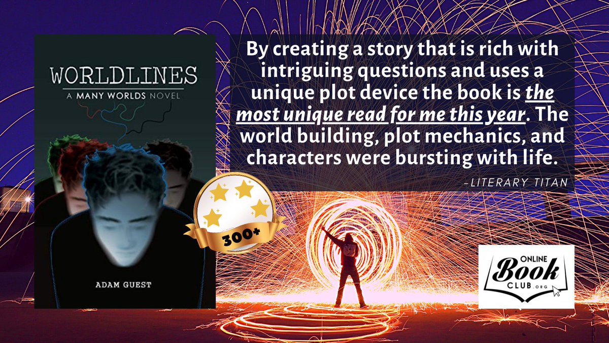 Worldlines — the book Literary Titan called "most unique read for me this year" — is the July 2021 Book of the Month, and has received over 300 perfect review scores from OnlineBookClub.org!

OBC Bookshelves Page:  forums.onlinebookclub.org/shelves/book.p…

Adam on Twitter: <a href="/adamguestauthor/">Adam Guest (Author)</a>