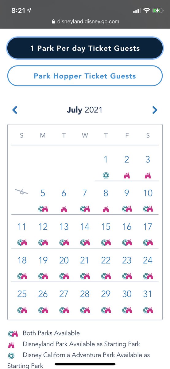Did anyone else see this? It looks like capacity was increased again in July. There are one-park tickets for #Disneyland on July 17 again! https://t.co/dMI34Byt2D
