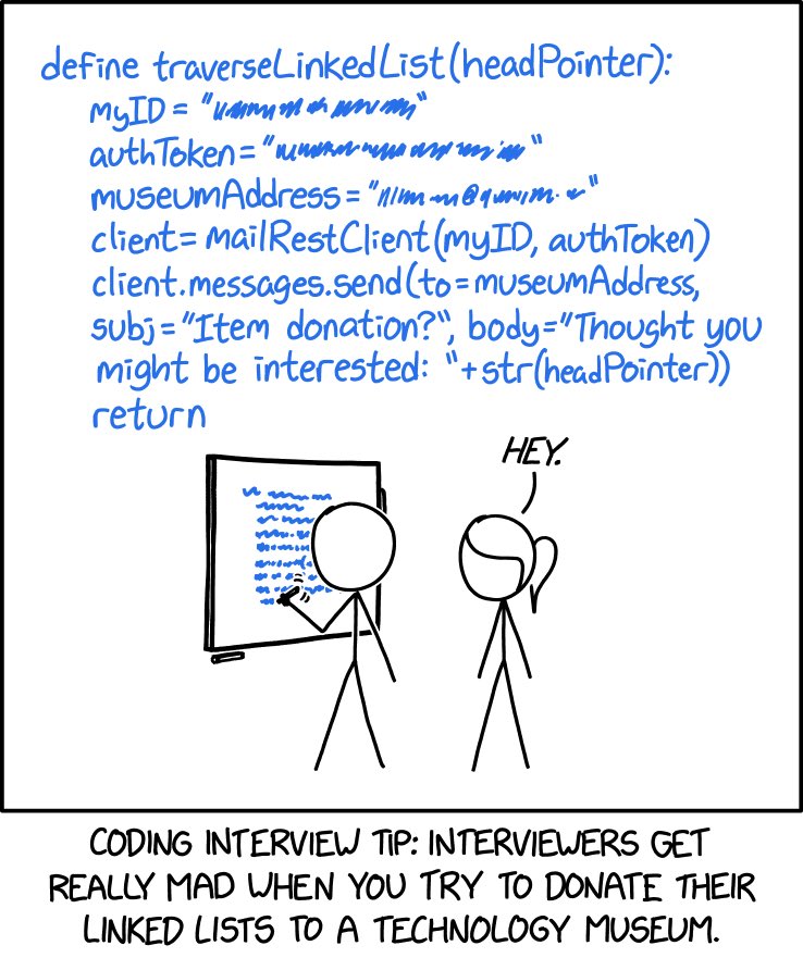Linked List Interview Problem xkcd.com/2483