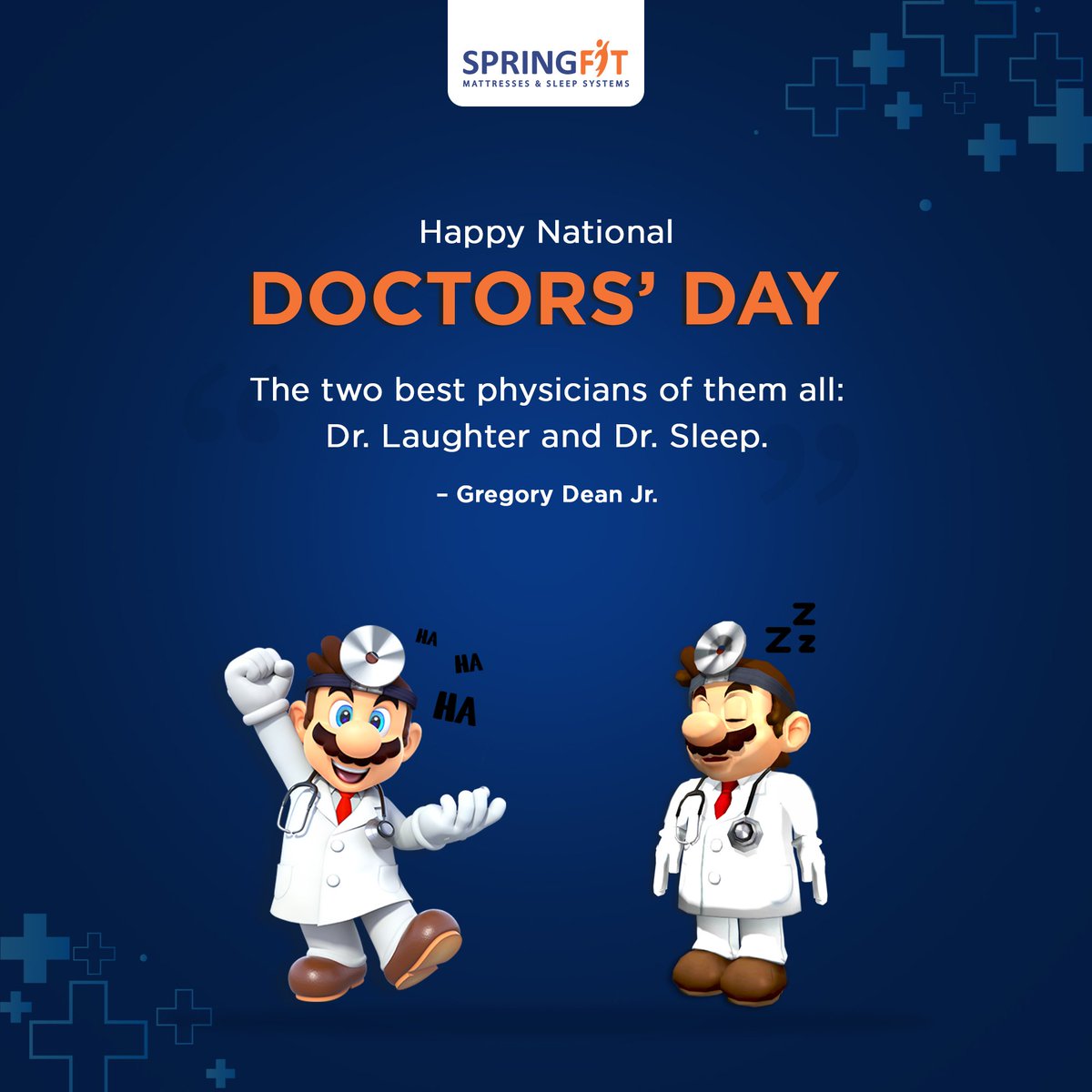 SpringfitSleep's tweet photo. Hope you get the best of both! Happy National Doctors Day!
To know more about us, please visit https://t.co/91bHSgUb4K
#Sleepfitstayfit #springfit #6hoursofsleep #allaboutsleep #sleep #Certiguard #motionfreecomfort #undisturbedsleep #deepsleep #stayactive #nationaldoctorsday https://t.co/xHB7mfqYvu