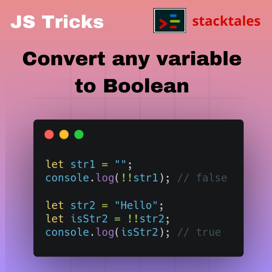 stacktales's tweet photo. Follow Follow 👉👉👉 @stacktales

#javascript #100DaysOfCode #programming #JS #stacktales #webdevelopement #CodeNewbie https://t.co/WUTGkfJIut