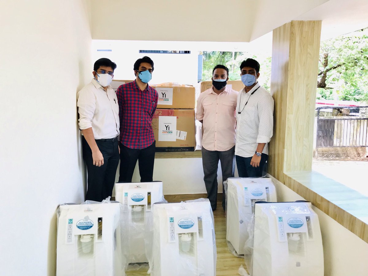 jijialon's tweet photo. Yi Trivandrum supported to donate 5 Oxygen Concentrators and 20000 masks to various Government hospitals in Kerala https://t.co/zUnZbqLUmO