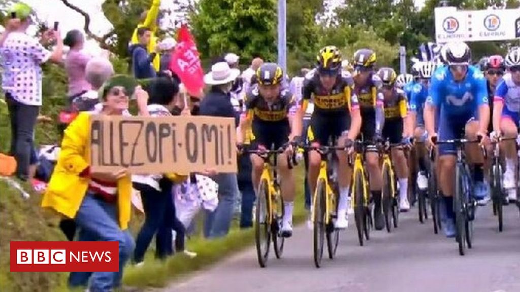 SYSCAbout's tweet photo. Police arrested the spectator who caused the massive Tour de France crash in the first stage, after she turned herself in. 

She is accused of involuntarily causing injury and putting the life of others at risk. https://t.co/gszcuFH6fo