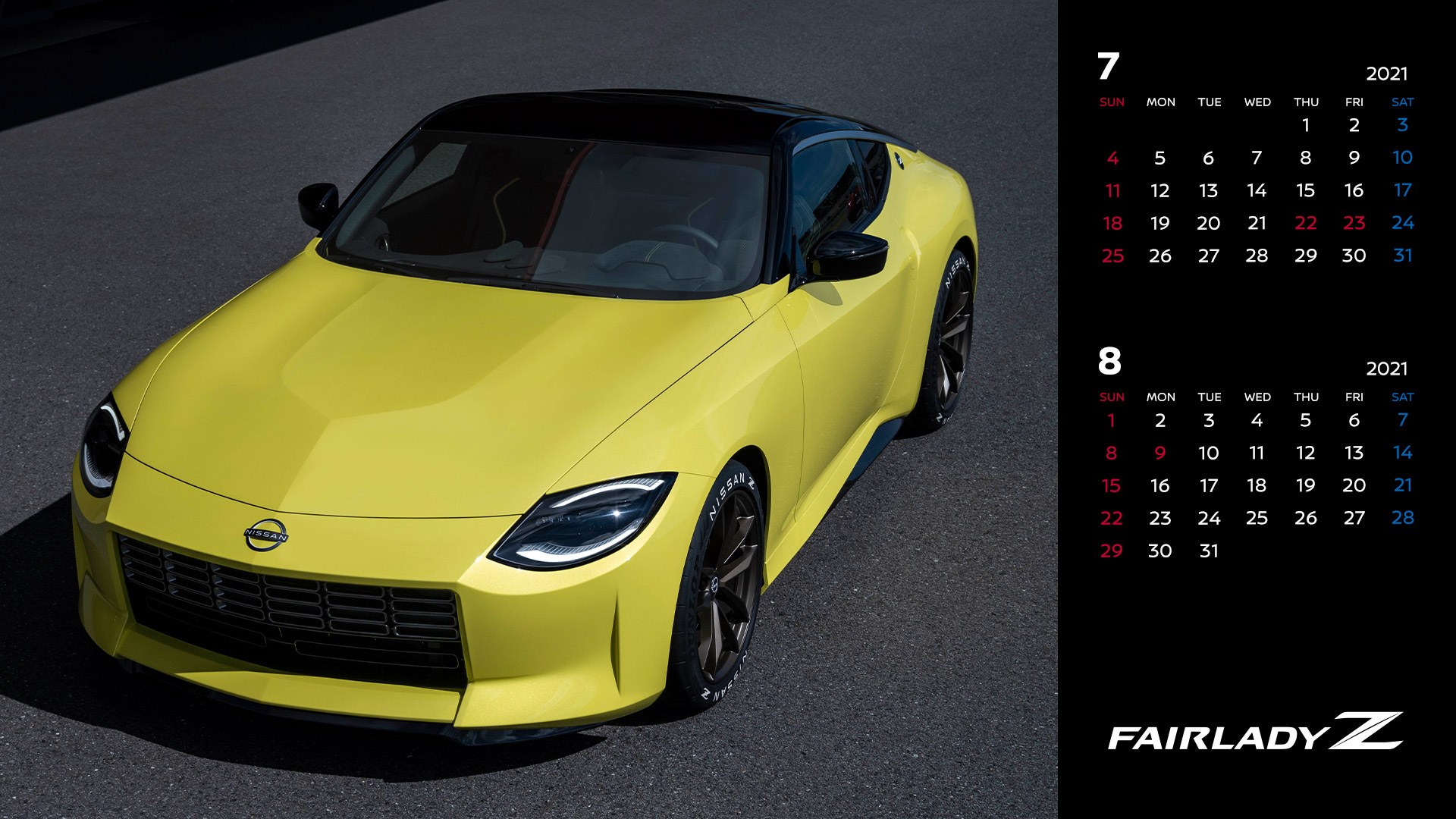 日産自動車株式会社 壁紙カレンダー 7月は 日産アリア フェアレディz プロトタイプ Nissangtr Nismo の3車種 Pc スマホ用ダウンロードはこちらから T Co Hg1ylql6c0 毎月 人気投票でカレンダーをご用意しています