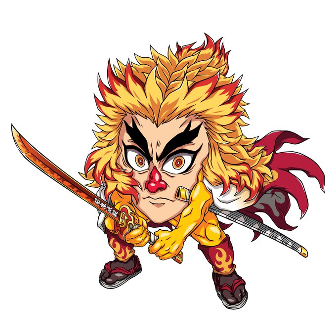 BATNATnGAGNATさんがTwitterに投稿した煉獄杏寿郎(鬼滅の刃)のイラスト。