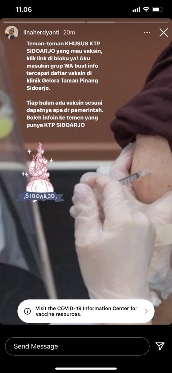 Kawan-kawan ndarjoku yang belum vaksin monggo direachout aja mbaknya di ig yaaa <a href="/linaherdyanti/">Lina Qonitah Herdyanti</a>