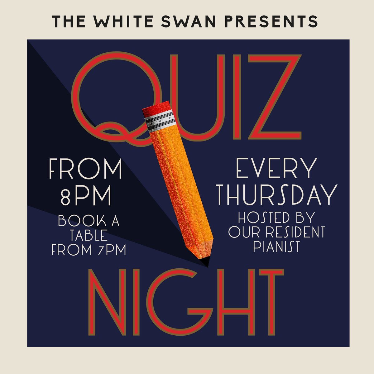 📝🚨 IT’S QUIZ NIGHT 🚨🍻 If you fancy tour chances at winning a gallon of Beer join Jacob on Piano tonight for our Weekly Quiz for an 8pm start! We only have a few tables left so book online now through the link in our Bio!