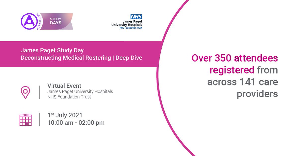 RLDatixUKI's tweet photo. Are you one of the 300+ registrants joining us at the #AllocateStudyDay with @JamesPagetNHS today?
Retweet or comment below to let our #AllocateCommunity know and share what you’re looking to learn!
#StudyDaysAreBack #HereToHelp #MedicalRostering https://t.co/E3SWdkbwMm