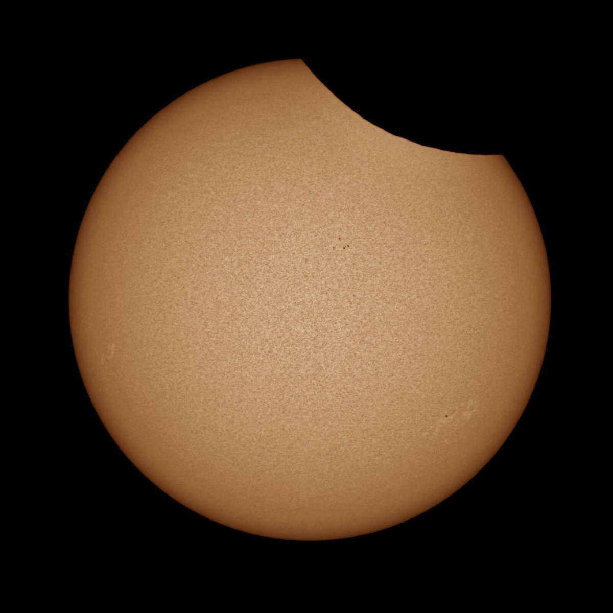 MR_IR_AP's tweet photo. A partial solar eclipse from Slovakia (10th Jun 2021)
#solareclipse #solareclipse2021 #sun #SunPictures #Astrophotography #astrophoto2021 #astronomy #universe #astronomia #amateurastronomy #space #zwo #zwoasi #asi1600mm #skywatcher #ed80 #heq5pro #slovakia #zilina #slovensko https://t.co/i2GyO1sW9p