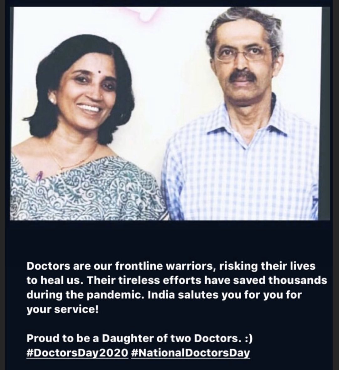 Happy Doctors day amma and appa 🙏🏻
Still learning to be as selfless and humble as you both are ❤️🙏🏻

#ThankYouDoctors #doctorslife #HappyDoctorsDay #HappyDoctorsDay2021 #NationalDoctorsDay