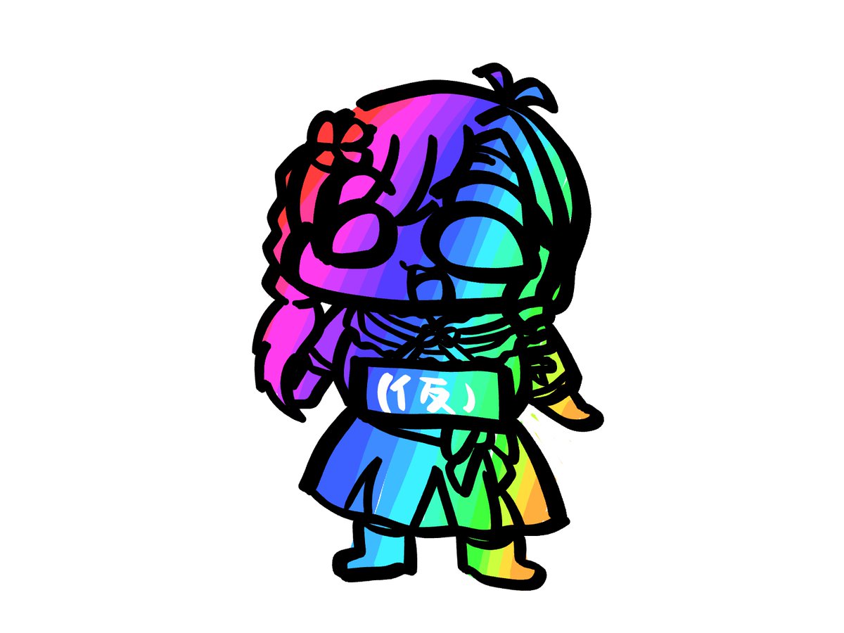 1680万色に光る黒葉よつはさんのイラストです Yotsuhart ちゃぷりーぬのイラスト