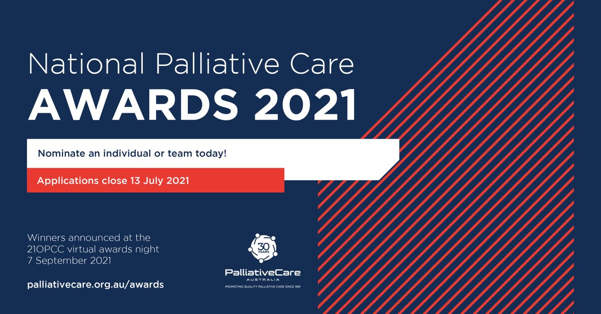 National Palliative Care Awards – Closing soon❗

Nominations close – 13 July. 

The awards recognise innovation, teamwork, and emerging talent in #palliativecare. 

More information &amp;to nominate: ow.ly/Fq3250FmqYR                                       

#21OPCC