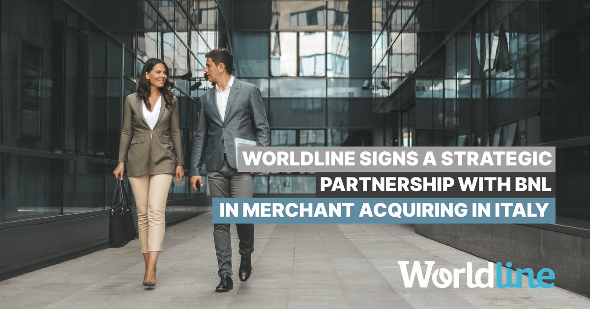 #Worldline announced the signing of a binding agreement for the acquisition of 80% of Axepta Italy, the merchant acquiring entity of <a href="/BNLBNPParibas/">BnlBnpParibas</a> in Italy.
Read the #PR for more information: okt.to/194j5u