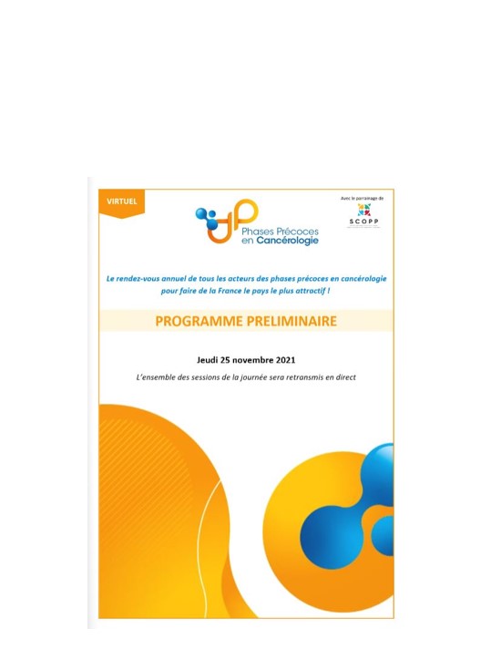 Rencontre Phases Précoces en Cancérologie (@phasesprecoces) on Twitter photo Le comité d'organisation est heureux de vous dévoiler le pré-programme de la journée " Rencontre 2021 Phases Précoces en Cancérologie"
bit.ly/3AgLOJc
<a href="/barlesi/">Fabrice Barlesi</a> <a href="/jeanyvesblay/">Jean-Yves Blay</a> <a href="/PrDelord/">Jean-Pierre DELORD</a> <a href="/AItalianoMD/">C̲̲Z🔸</a> <a href="/drcmassard/">Christophe Massard</a> <a href="/sophiepostelvi1/">Sophie Postel-Vinay</a> N. André C. Le Tourneau JP. Spano Le comité d'organisation est heureux de vous dévoiler le pré-programme de la journée " Rencontre 2021 Phases Précoces en Cancérologie"
bit.ly/3AgLOJc
<a href="/barlesi/">Fabrice Barlesi</a> <a href="/jeanyvesblay/">Jean-Yves Blay</a> <a href="/PrDelord/">Jean-Pierre DELORD</a> <a href="/AItalianoMD/">C̲̲Z🔸</a> <a href="/drcmassard/">Christophe Massard</a> <a href="/sophiepostelvi1/">Sophie Postel-Vinay</a> N. André C. Le Tourneau JP. Spano
