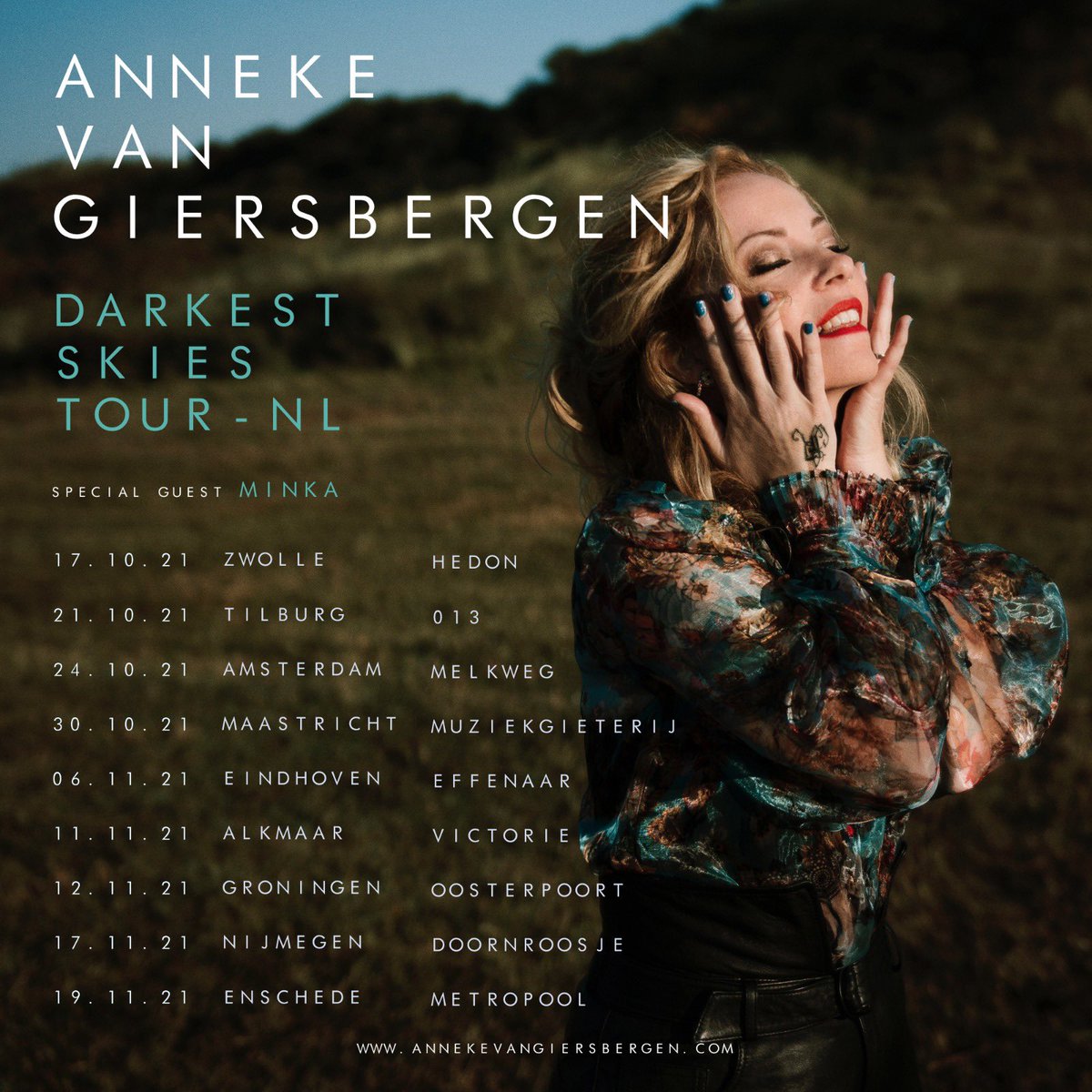 AnnekeAnnique's tweet photo. New Dutch dates!! Ticket sales starts tomorrow 10am 🙌🏻🌟👌🏻 https://t.co/un7I6eiMQj