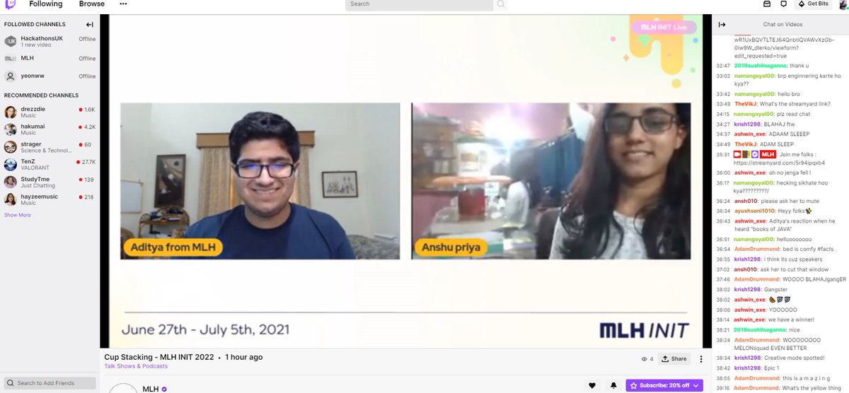 anshupriyastwt's tweet image. Day4 crating a cup stack @MLHacks with @adityaoberai1 
      The most favourite thing about MLHINIT is the games ✨
#mlhinit #dailychallenge