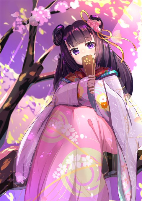 本日のお絵かき 
着物は難しいけど面白いな…… 