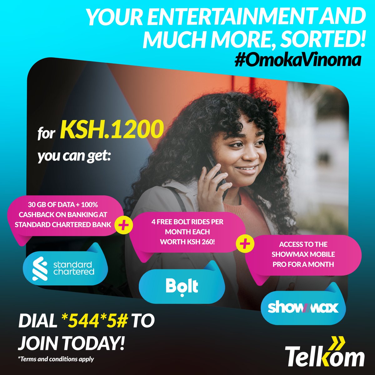 TelkomKenya's tweet photo. Stay entertained this winter with the Omoka Vinoma bundle. It’s everything you need, plus more!
Get all the features listed below when you buy the 30 GB bundle for Ksh 1,200 bob.
Dial *544*5# to get this bundle today.
#TelkomKenya #OmokaVinoma https://t.co/NfQmg4kiKG