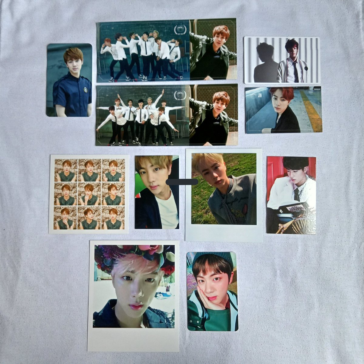 aintjin's tweet photo. HELLO NO ONE CARES BUT OMG 😭😭😭 IM SO HAPPY TO SHARE NA I AM FINALLY GRADUATE SA KR ALBUM PCS NI JIN 😭😭😭 https://t.co/BhHLcL1YfF