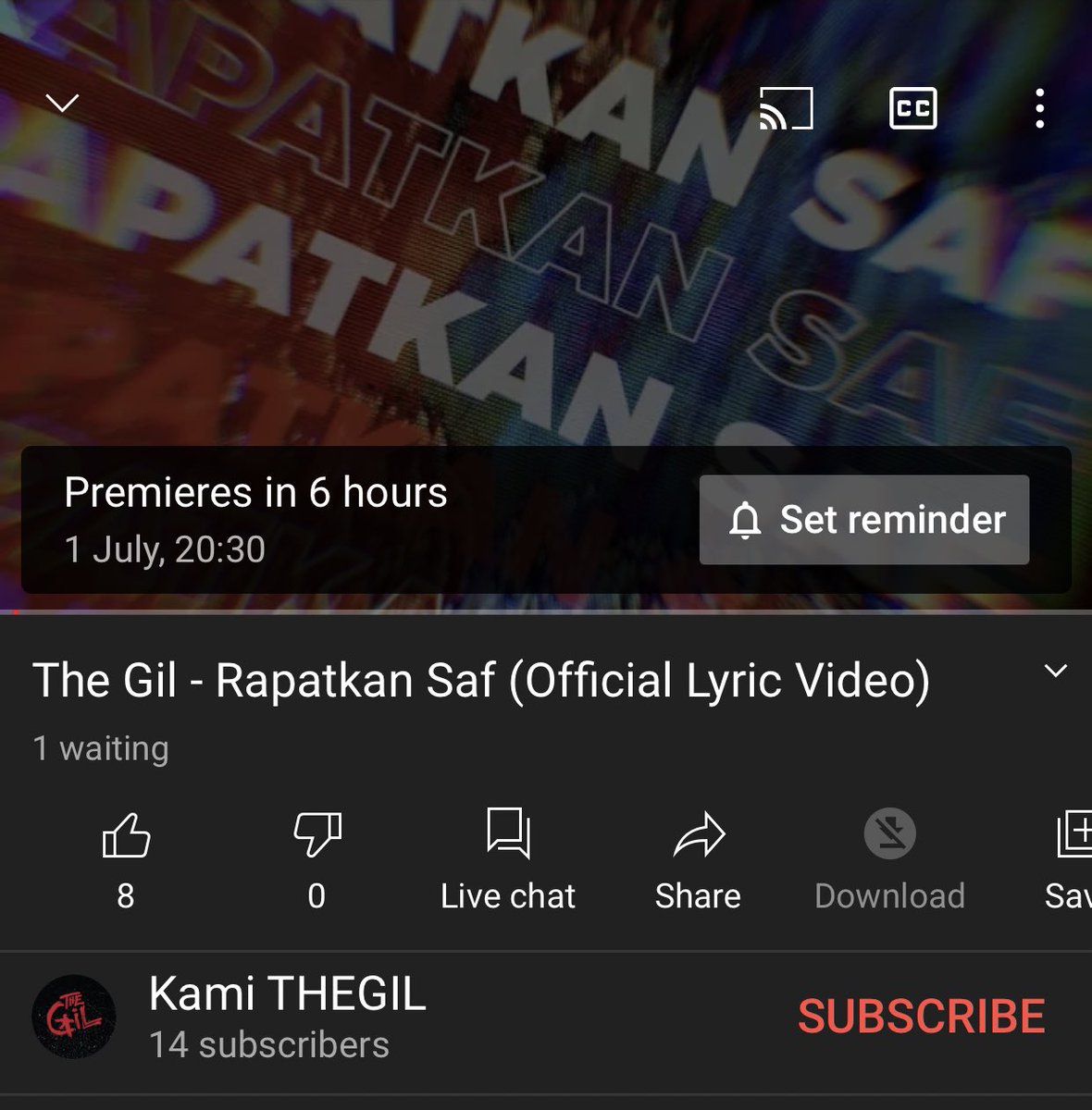 bunkfaceband's tweet image. Lagi 6 jam utk Premiere @kamithegil #RapatkanSaf youtu.be/nb8bCHWmTO4