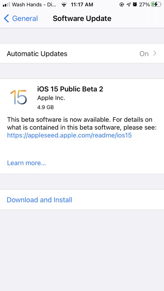 mathumenan's tweet image. Ready to Install 😍

#iOS15
#iOS15PublicBeta 
#iOS15PublicBeta2
#Apple